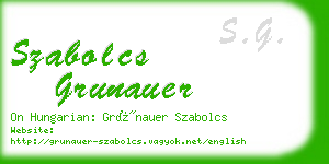 szabolcs grunauer business card